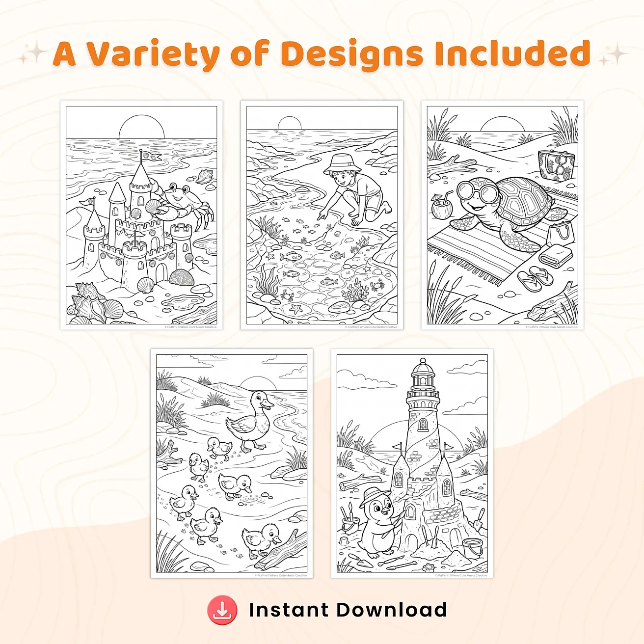 Free Beach Sunset Coloring Pages for Kids Printable