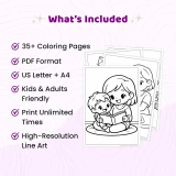 35+ Love You Mom Moments Coloring Pages – Heartwarming Mother Child & Family Appreciation Scenes