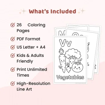 26 Alphabet Coloring Pages for Kids – 26 ABC Letter Coloring Sheets A to Z Printable