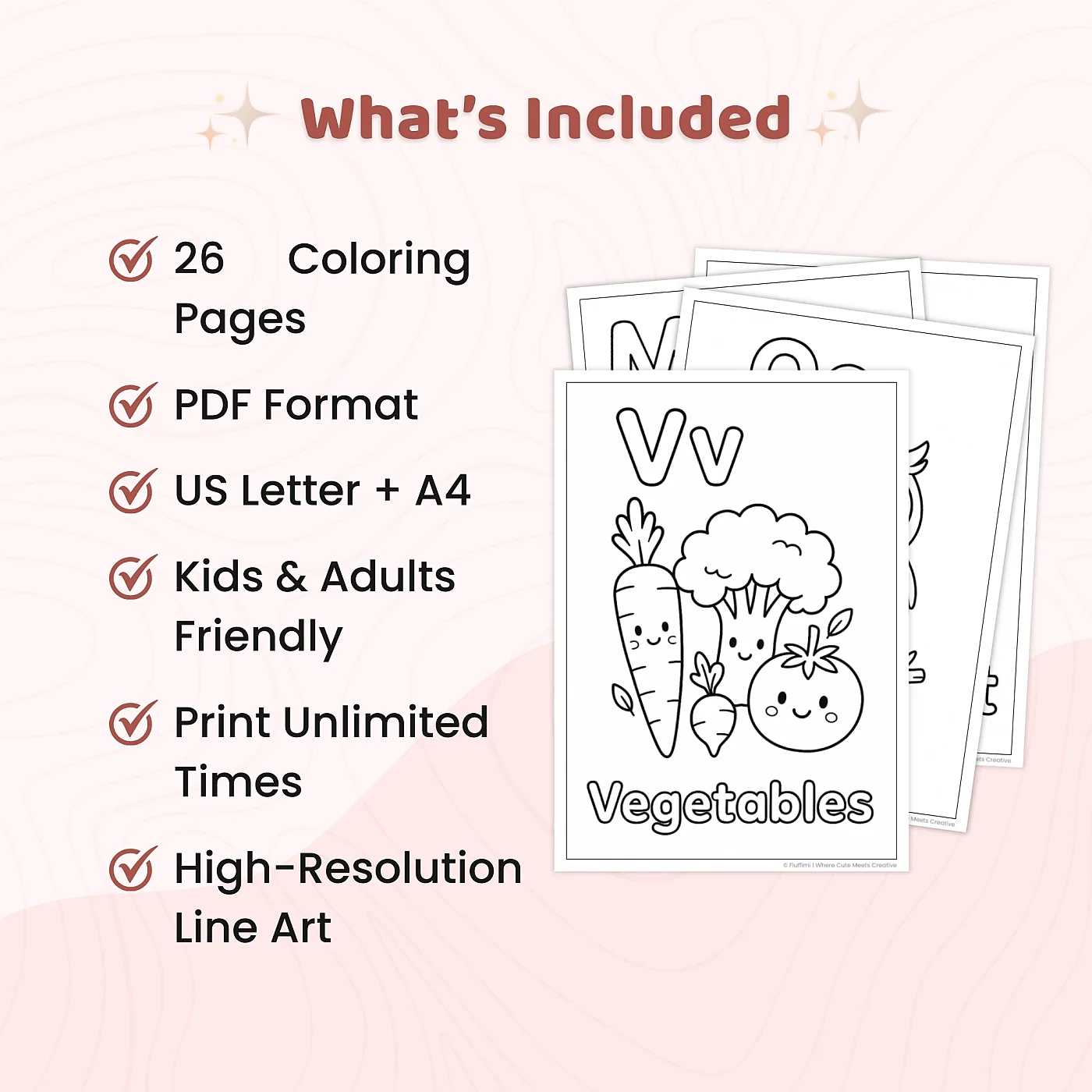 26 Alphabet Coloring Pages for Kids – 26 ABC Letter Coloring Sheets A to Z Printable