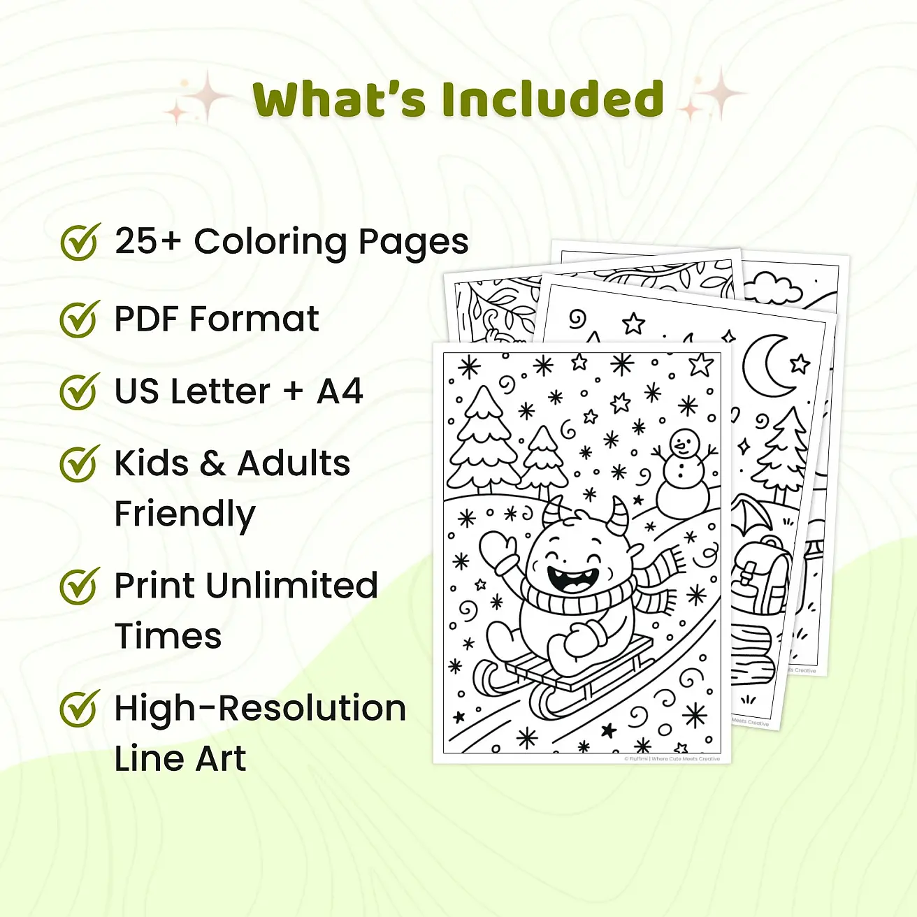 25+ Cute and Creepy Monster Coloring Pages for Kids and Adults