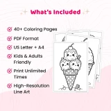 Free Summer Snacks Coloring Pages for Adults