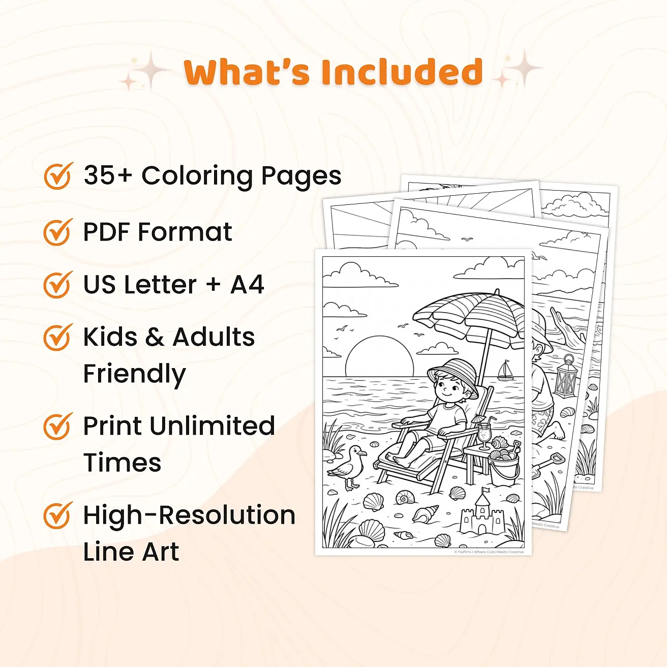 Free Beach Sunset Coloring Pages for Kids Printable