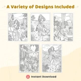Freebie Summer Fashion Girl Coloring Pages