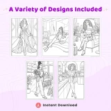 Freebie Fashion Girl Model Life Coloring Pages