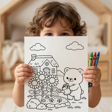 35+ Cozy Cottage Life Coloring Pages – Cottagecore Animal Homes & Countryside Garden Scenes