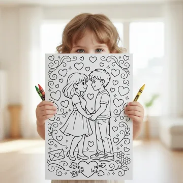 60+ Valentine's Day Coloring Pages for Kids – Heart & Friendship Printable Coloring Book