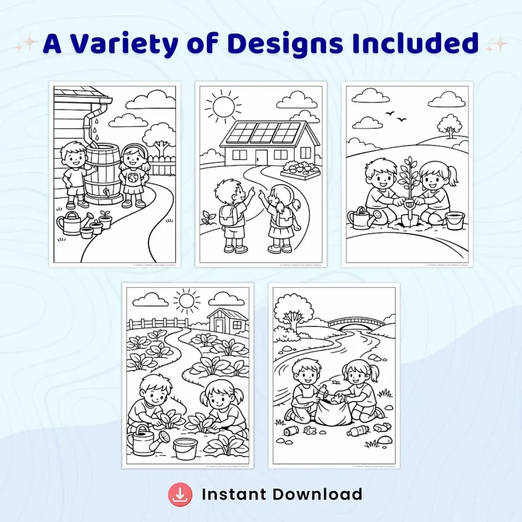 40+ Earth Day Coloring Pages for Kids, Recycling Activities, Save the Earth & Planet Earth Coloring Sheets