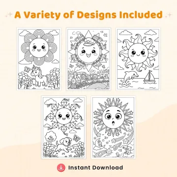 Free Sunshine Coloring Pages for Adults