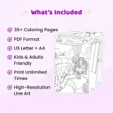 Freebie Fashion Girl Model Life Coloring Pages