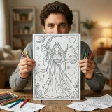 Freebie Space Magical & Celestial World Coloring Pages