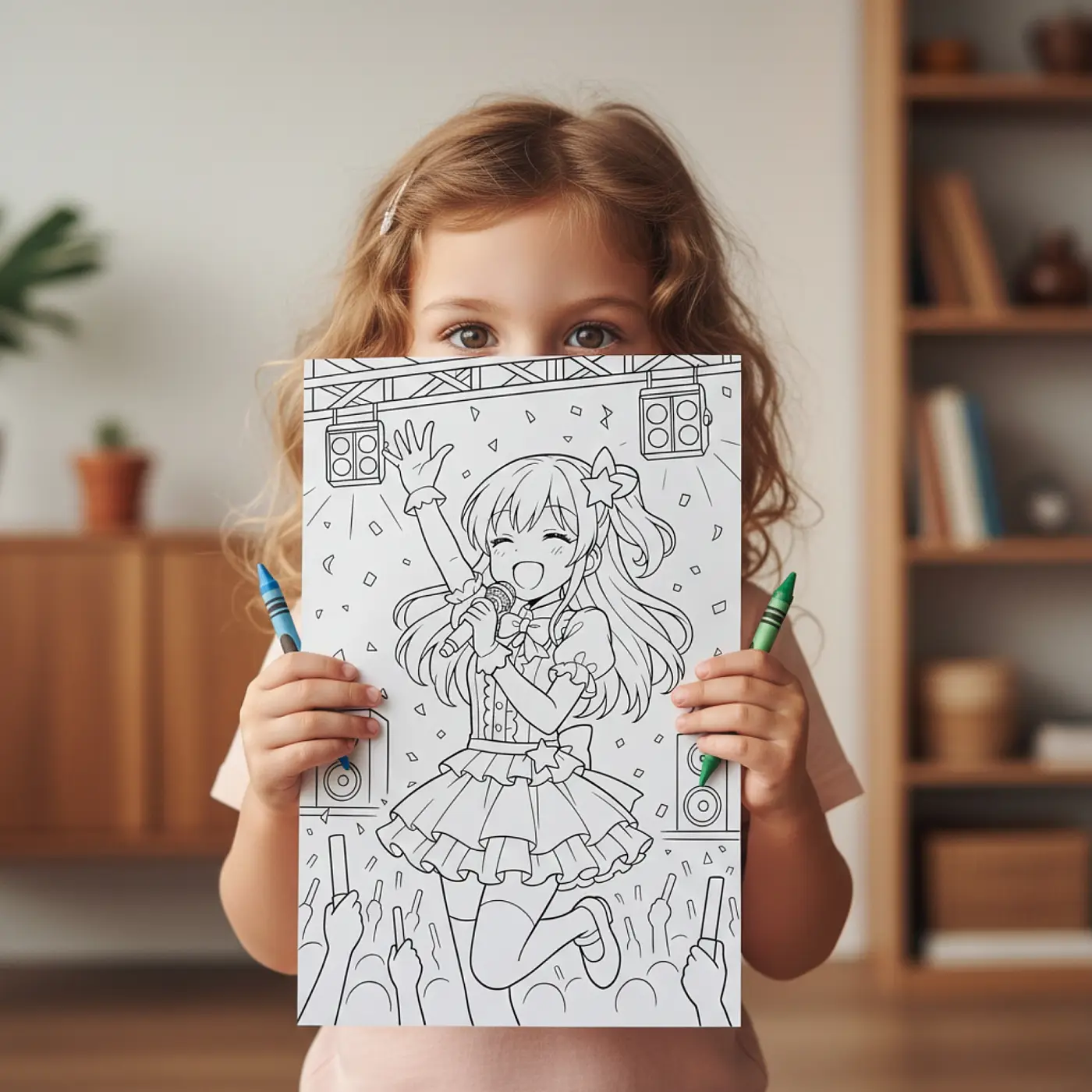 45+ Manga Coloring Pages for Kids and Adults, Cute Anime Girls, Fantasy Fairies Coloring Book PDF
