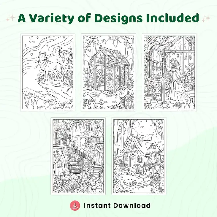 35+ Enchanted Forest Coloring Pages – Magical Woodland Adventures & Fantasy Landscape Designs