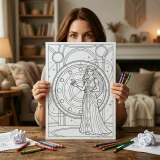 Freebie Zodiac Woman Art Coloring Pages