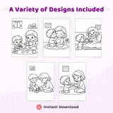 35+ Love You Mom Moments Coloring Pages – Heartwarming Mother Child & Family Appreciation Scenes