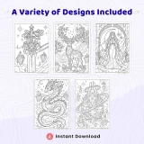 Freebie Space Magical & Celestial World Coloring Pages