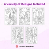 Freebie Magical Gothic Fairytale Coloring Pages