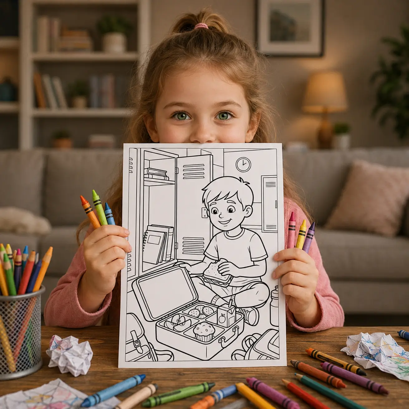 Free Lunch Box Coloring Pages for Kids Printable PDF