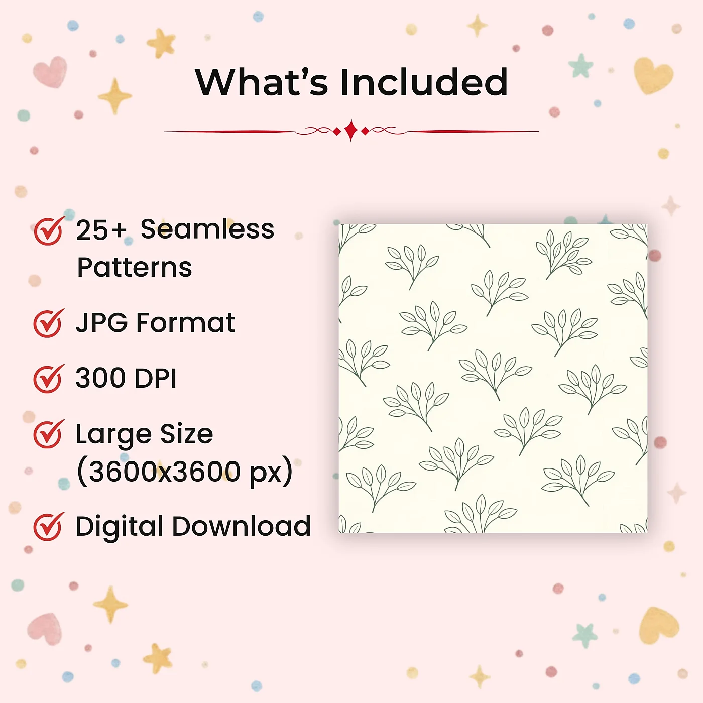 25+ Minimal Leaf Seamless Pattern Bundle – Botanical Line Art Background Designs
