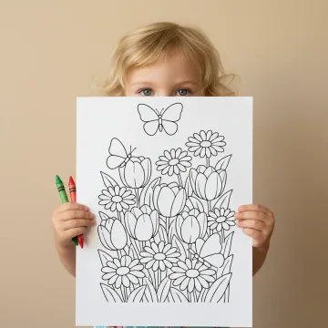 Spring Flowers Coloring Pages – 45+ Blooming Garden & Botanical Designs
