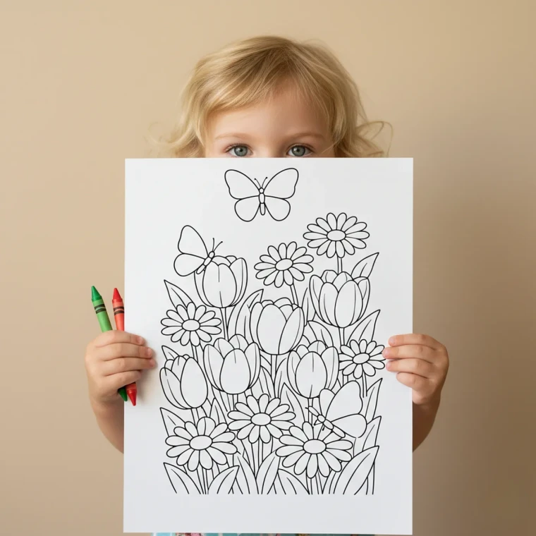 Spring Flowers Coloring Pages – 45+ Blooming Garden & Botanical Designs