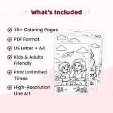 35+ Family Love & Mom Care Coloring Pages, Mother and Children Bonding Activities, Printable Family Coloring Book PDF