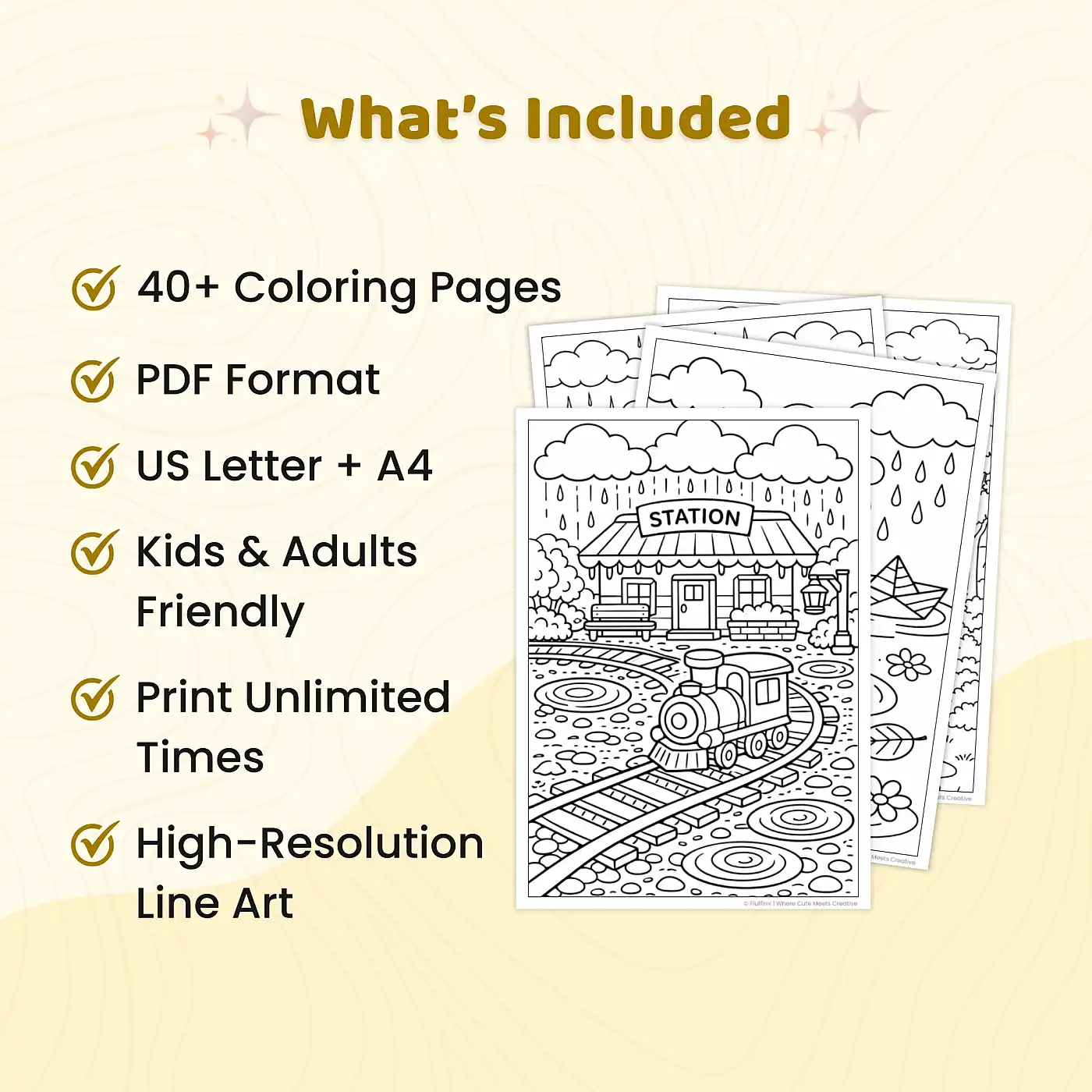 40+ Rainy Day Coloring Pages for Kids, Cozy Weather and Umbrella Coloring Sheets