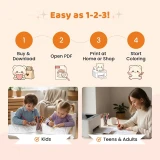 Summer Coloring Pages Printable PDF Bundle for Kids, Teens & Adults