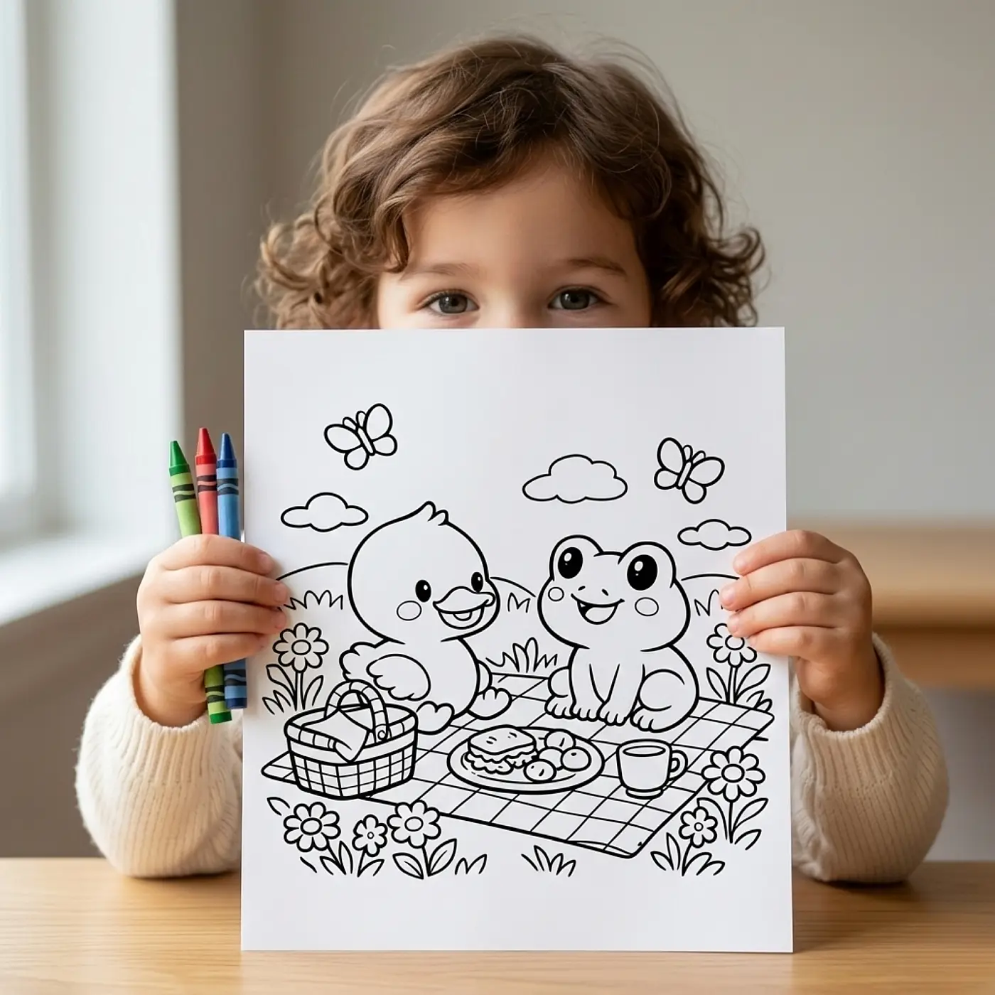30+ Spring Picnic Friends Coloring Pages, Cute Animal Picnic & Meadow Coloring Book PDF