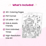 Freebie Floral Fairy House World Coloring Pages
