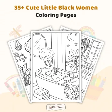 35+ Cute Black Women Coloring Pages for Adults – Self Care, Lifestyle & Wellness Coloring Book