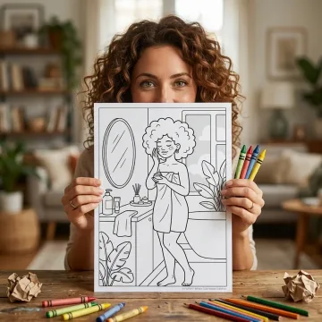 Freebie Cute Little Black Women Coloring Pages