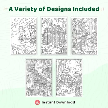 Freebie Enchanted Forest Adventures Coloring Pages