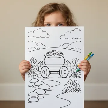 35+ Pot of Gold Coloring Pages – St. Patrick’s Day Rainbow & Lucky Gold Scene Coloring Sheets
