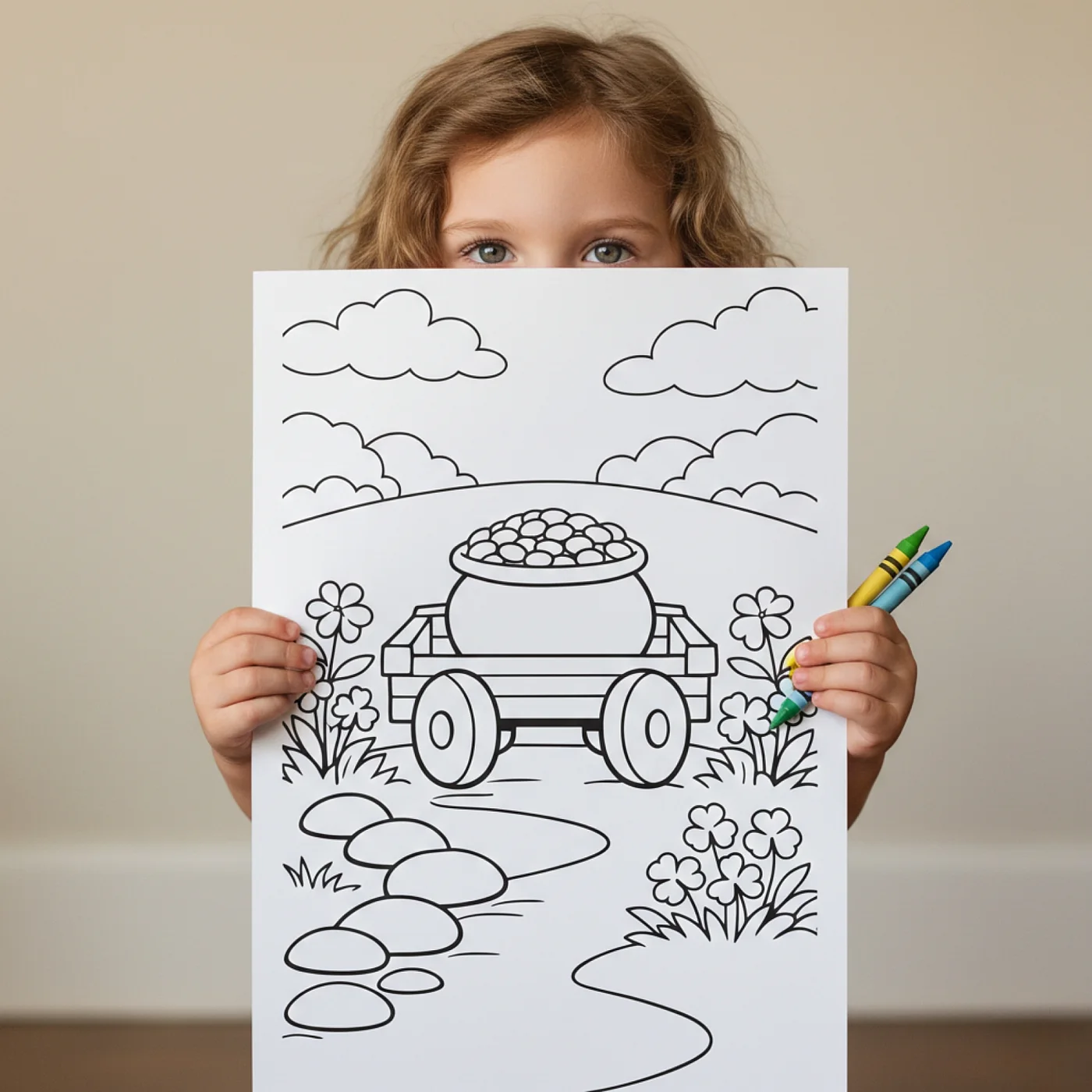 35+ Pot of Gold Coloring Pages – St. Patrick’s Day Rainbow & Lucky Gold Scene Coloring Sheets
