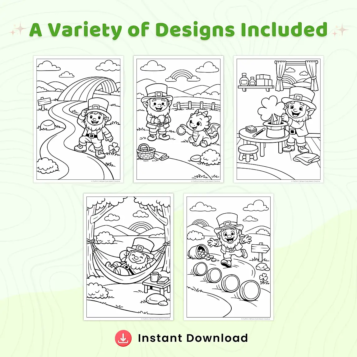 55+ St. Patrick's Day Coloring Pages for Kids, Leprechaun & Shamrock Coloring Book