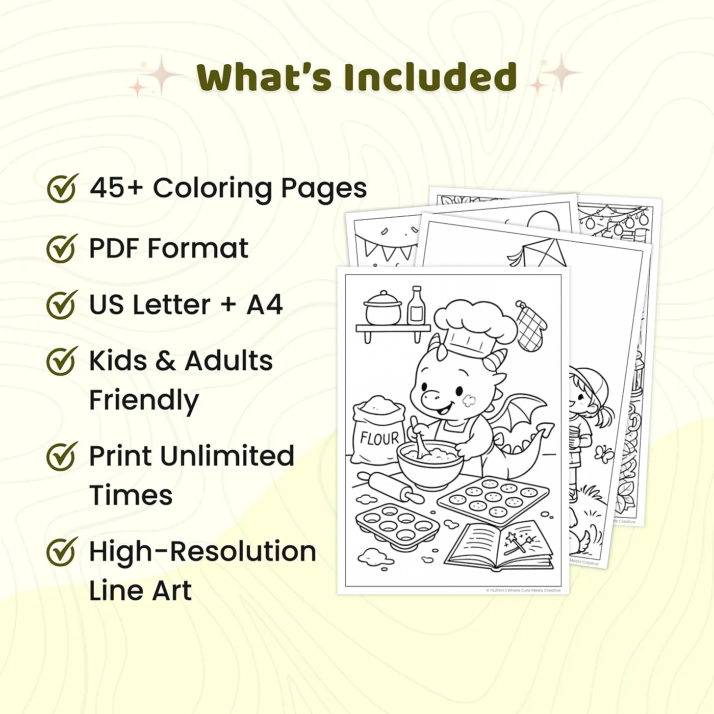 45+ Dragon Coloring Pages Printable PDF, Cute Baby Dragons & Fantasy Dragon Coloring Book for Kids and Adults
