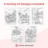 Freebie Vacation Coloring Pages – Printable Travel Adventure Coloring Sheets