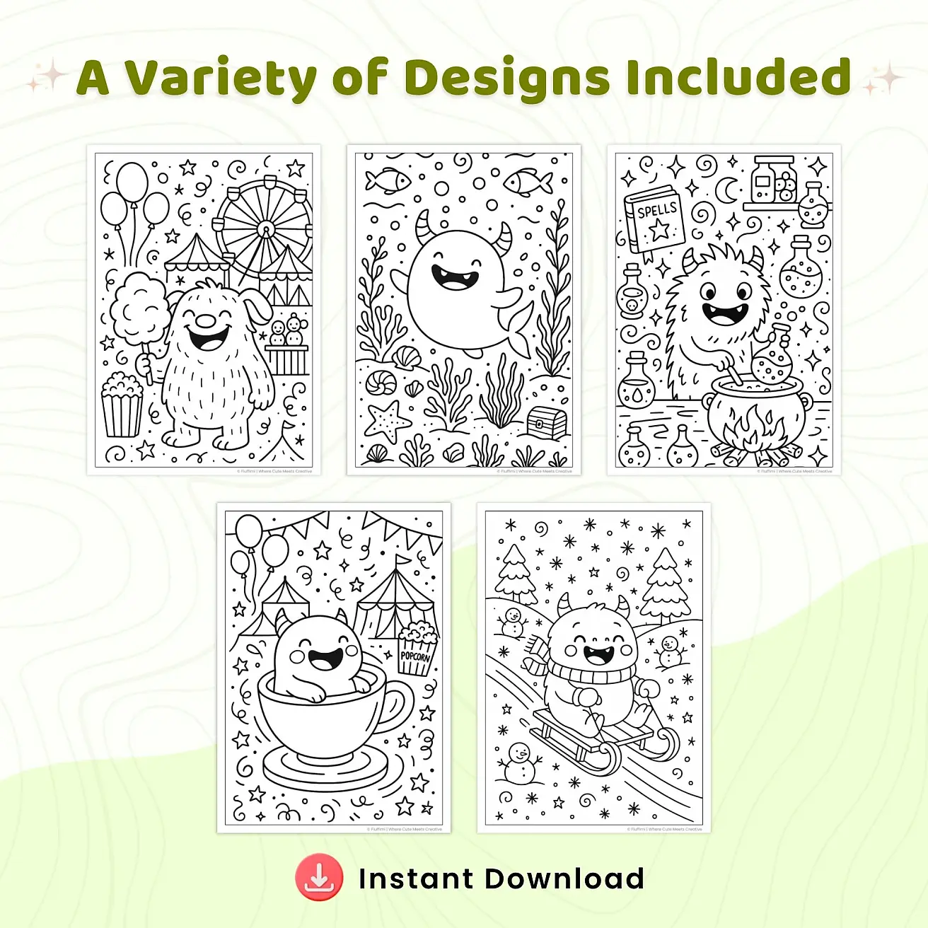 25+ Cute and Creepy Monster Coloring Pages for Kids and Adults