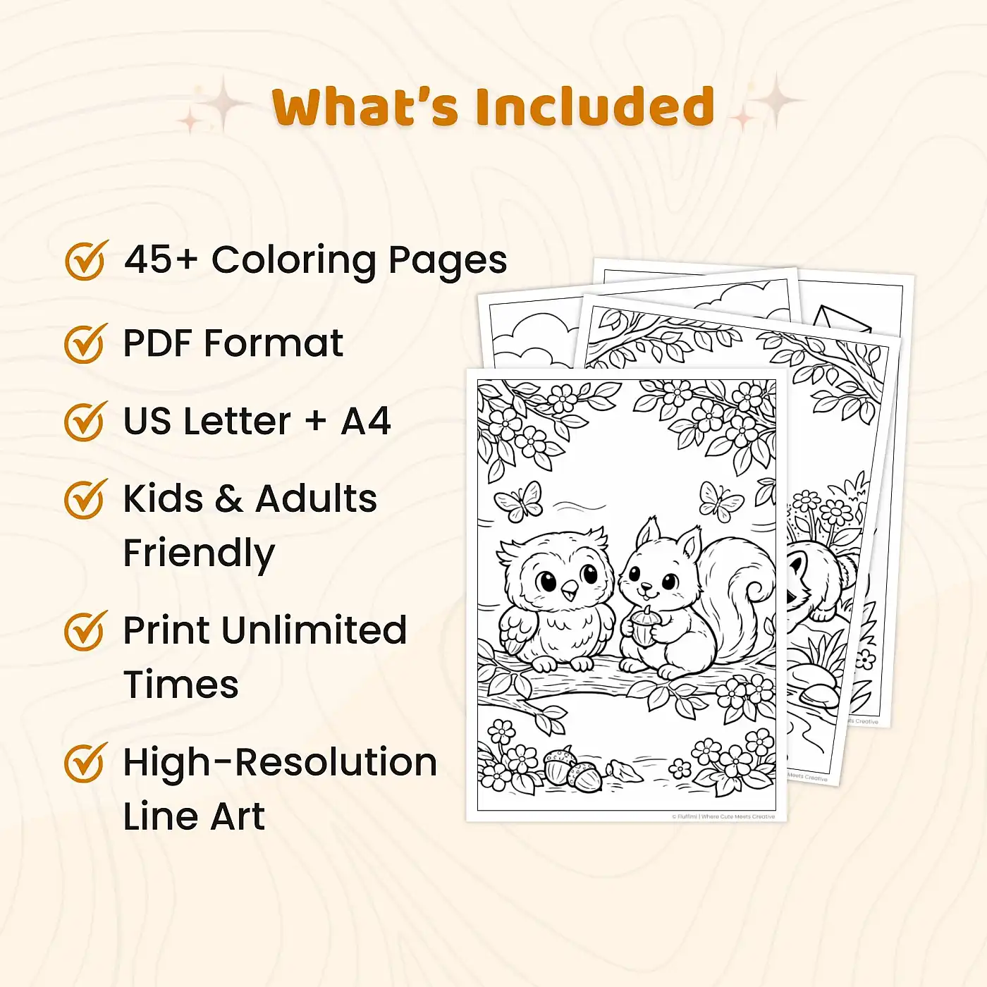 50+ Spring Animals Coloring Pages for Kids – Cute Baby Animals, Farm & Woodland Nature Scenes