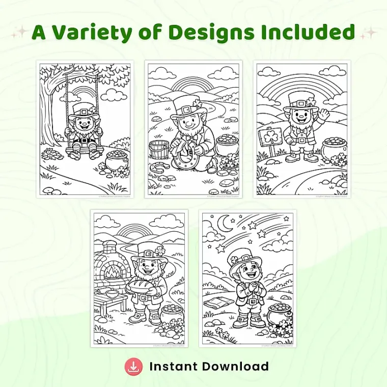 Leprechaun Coloring Pages – 50+ St. Patrick’s Day Printable Coloring Sheets for Kids