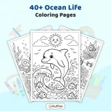 Freebie Ocean Life Coloring Pages for Adults