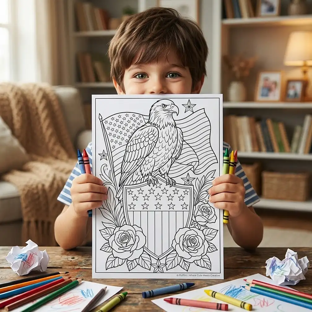 Free Patriotic Coloring Pages for Adults | American Flag & USA Heritage Designs