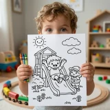 40+ School Days Happy Learning Coloring Pages, Kids School Routine Activities, Classroom Fun Coloring Book PDF