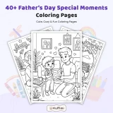 Free Father's Day Coloring Pages for Kids | Dad & Child Fun Activity Sheets