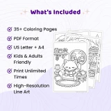 35+ Woodland Animal Homes Coloring Pages, Cozy Forest Cottage & Mushroom House Coloring Book PDF