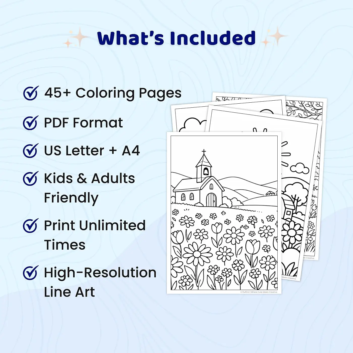 45+ Spring Village Coloring Pages, Cozy Countryside Town Scenes and Scenic Landscape Designs