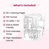 35+ Study Time Coloring Pages for Kids - Printable School Learning & Classroom Coloring Book PDF